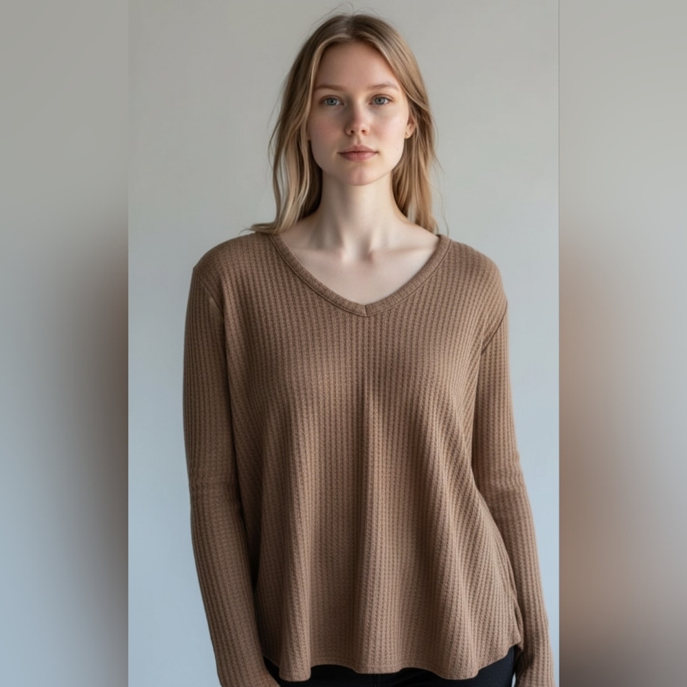 Chaser Brown V-Neck Sweater